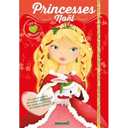 Princesses : Noël : Coup de coeur créations : Un carnet créatif, des stickers pailletés, des strass,