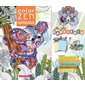 Color zen animaux : Ma jolie papeterie : 1 bloc de coloriage; 2 mini blocs silhouettés; stickers pai