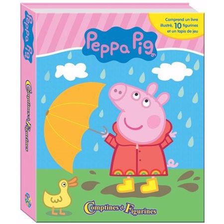 Peppa Pig : Comptines et figurines : Comprend 1 livre illustré, 10 figurines et 1 tapis de jeu
