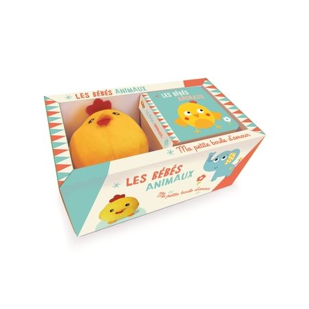 Les bébés animaux : Ma petite boule d'amour : Coffret avec 1 livre + 1 peluche