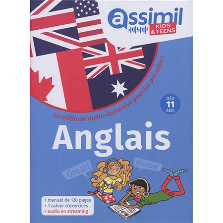 Anglais : Assimil kids & teens : Dès 11 ans : La méthode audio-immersive pour les pré-ados !