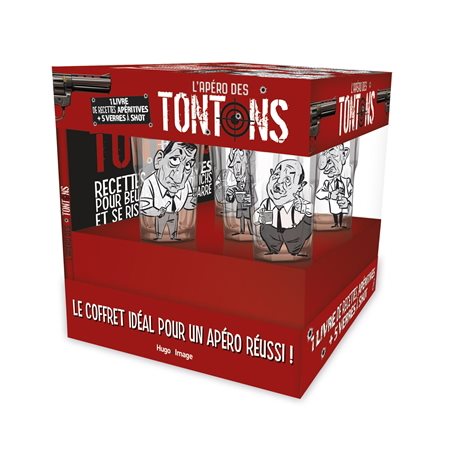 L'apéro des tontons : Coffret comprenant 1 livre de recettes apéritives + 5 verres à shot