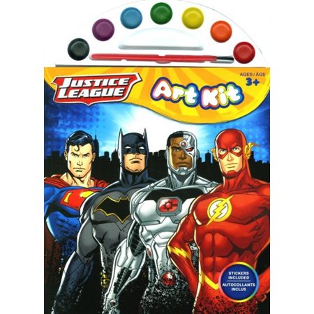 Justice League: Art kit : Livres de peinture : 3+ : Autocollants inculs