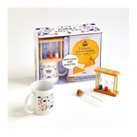 Tea time à Oxford : Coffret comprenant1 livre de recettes; 3 sabliers du thé; tube infuseur;