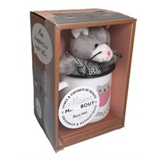 Coffret : Mon chappucino super câlin : 1 mug en métal émaillé + 1 peluche de chat + 1 livre de recettes