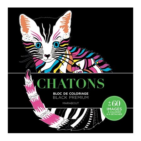 Chatons : Block de coloriage : Black premium