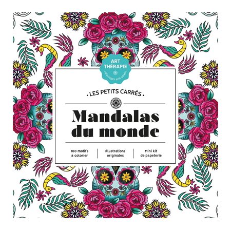 Mandalas du monde : 100 motifs à colorier : Mini kit de papeterie