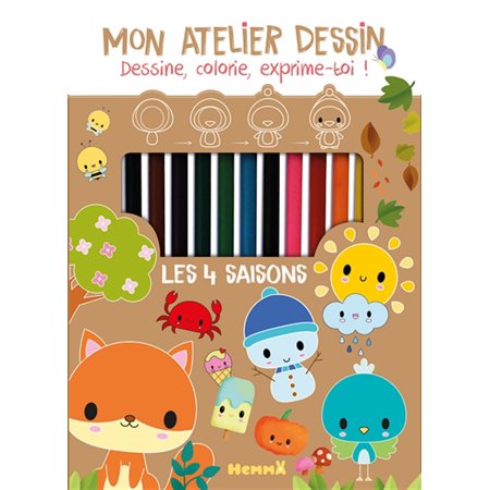 Les 4 saisons : Mon atelier de dessin : Dessine, colorie, exprime-toi !