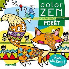 Forêt : Color zen : Pour les mini'z : À partir de 4 ans : Avec stickers !