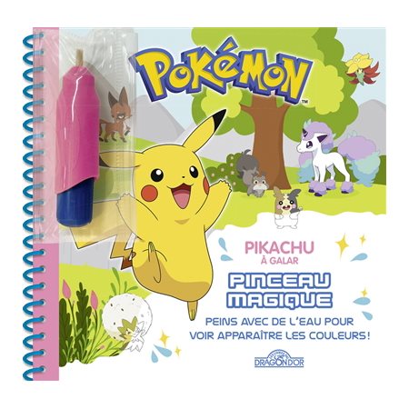 Pikachu à Galar : Pokémon : Pinceau magique : Peins avec de l'eau pour voir apparaître les couleurs