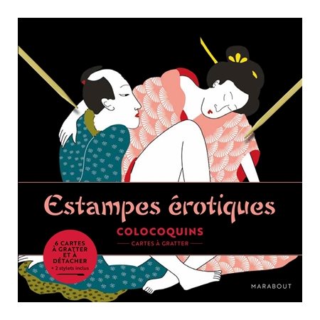 Estampes érotiques : Colocoquins : 6 cartes à gratter et à détacher : 2 stylets inclus