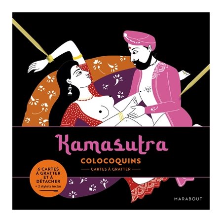 Kamasutra : Colocoquins : 6 cartes à gratter et à détacher + 2 stylets inclus