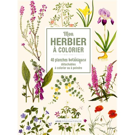 Mon herbier à colorier : 40 planches botaniques détachables à colorier ou à peindre