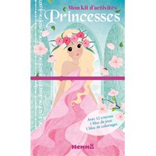 Princesses : Mon kit d'activités : Avec 12 crayons, 1 bloc de jeux & 1 bloc de coloriages