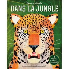 Dans la jungle : Docu animé : Avec des animaux à construire ! : 5 maquettes et 44 pièces à assembler