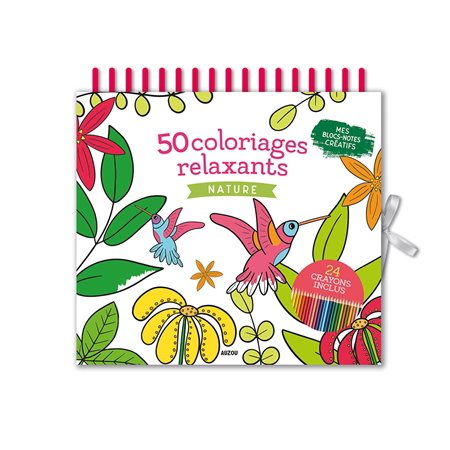 Nature : 50 coloriages relaxants : Mes blocs-notes créatifs