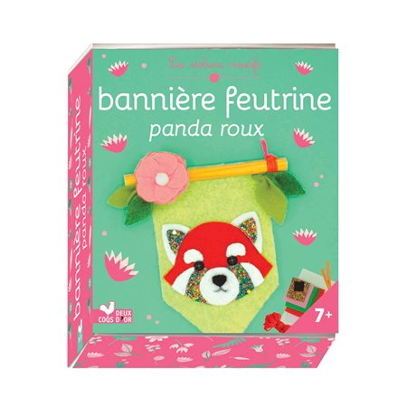 Bannière feutrine panda roux : Les ateliers créatifs : 7+