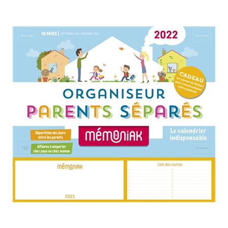Organiseur parents séparés 2022 : 16 mois : De septembre 2021 à décembre 2022