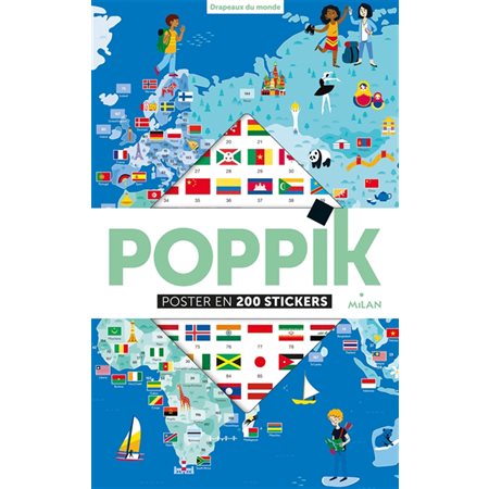 Drapeaux du monde : Poppik poster stickers