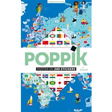 Drapeaux du monde : Poppik poster stickers