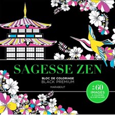 Sagesse zen : Bloc de coloriage : Black premium