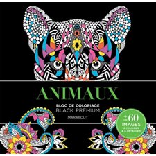 Animaux :  : Bloc de coloriage : Black premium