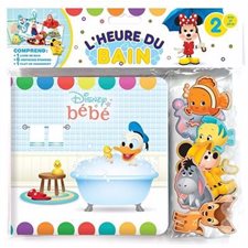 Disney bébé : L'heure du bain : Comprend 1 livre bain + 8 ventouses étanches + 1 filet de rangement