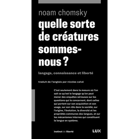 Quelle sorte de créatures sommes-nous ? :