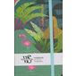 Carnet de note White star : Paysage tropical et flamants roses
