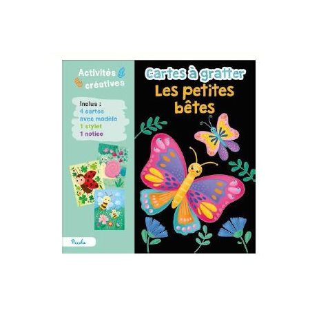 Les petites bêtes : Activités créatives : 4 cartes avec modèles, 1 stylet + 1 notice