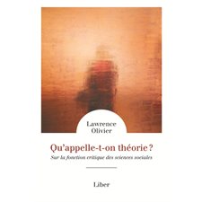 Qu'appelle-t-on théorie ? : Sur la fonction critique des sciences sociales