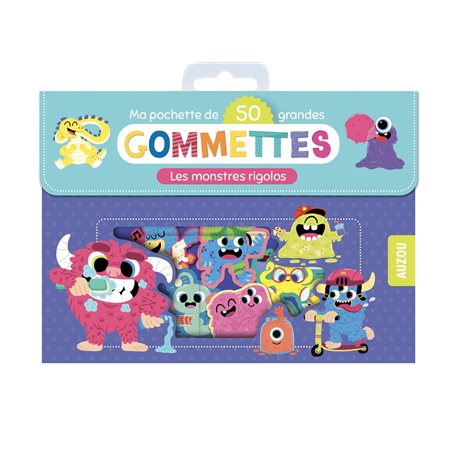 Les monstres rigolos : Ma pochette de gommettes : 50 grandes gommettes