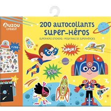 Super-héros : Auzou créatif : 200 autocollants; Superhero stickers; Pegatinas de superhéroes