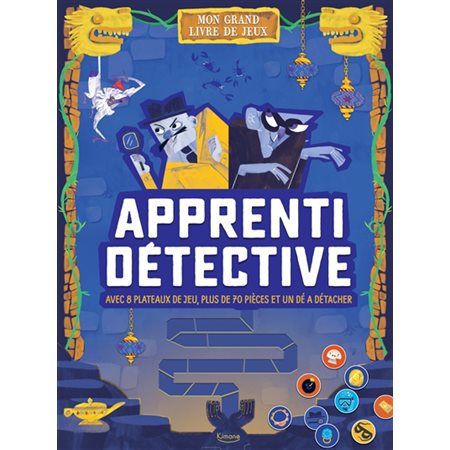 Apprenti détective : Mon grand livre de jeux : Avec 8 plateaux de jeu, plus de 70 pièces et 1 dé