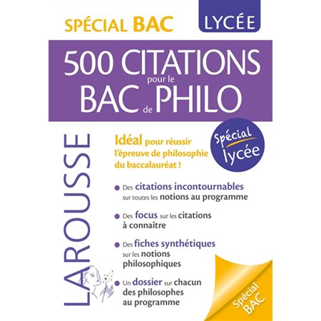 500 citations pour le bac de philo : Spécial bac : Lycée