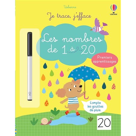 Les nombres de 1 à 20 : Je trace, j'efface