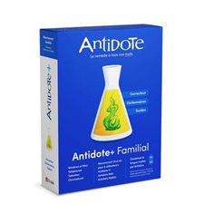 Antidote + familial : Windows et Mac, téléphones, tablettes, chromebook : Abonnement 1 an pour 5 utilisateurs, Antidote 11, web & mobile