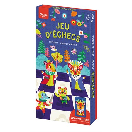 Jeu d'échecs : Mes jeux classiques : 32 pièces de bois : Un jeu d'initiation : 5 ans et +