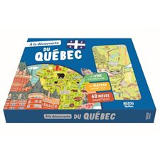 À la découverte du Québec : Coffret comprenant 1 livre documentaire + 40 pièces magnétiques + 1 plateau