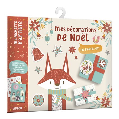 Mes décorations de Noël en paper art : Ma pochette d'artiste : 3 ans et +