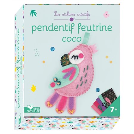 Pendentif feutrine coco : Les ateliers créatifs : 7+