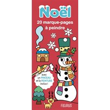 Noël : 20 marque-pages à peindre : Avec 1 pinceau et la peinture inclus !