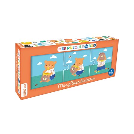 Mes puzzles en bois : 6 puzzles : Mes p'tites histoires : Mes premiers jeux en bois