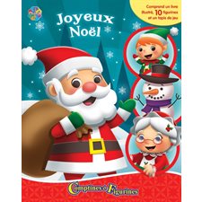Joyeux Noël : Comptines et figurines : Coffret : Comprend 1 livre illustré + 10 figurines + 1 tapis de jeu
