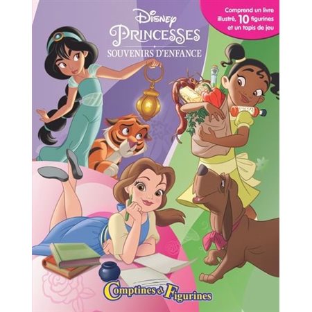 Disney princesses : Souvenirs d'enfance : Comptines et figurines : Coffret : 1 livre + 10 figurines + 1 tapis de jeu