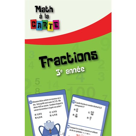 Fractions : 3e année : Math à la carte
