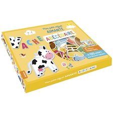 Abécédaire : Mon petit coffret aimanté : + de 100 aimants pour découvrir l'alphabet + 2 tableaux : 3 ans et +