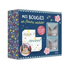 Mes bougies en fleurs séchées : Kit complet pour réaliser 2 bougies : Avec 2 pots en verre + fleurs