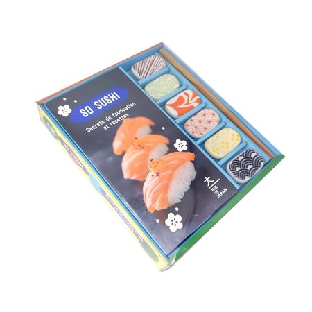 So sushi : Coffret comprenant 1 livre + 6 paires de baguettes + 6 repose-baguettes en céramique