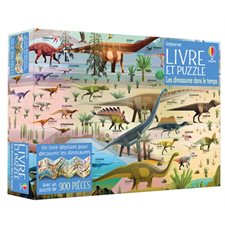 Les dinosaures dans le temps : Coffret livre et puzzle : Un livre dépliant à découvrir les dinosaure